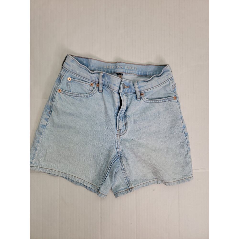 AMERICAN EAGLE Jean Shorts Sz 0 Relax Drapey Festival Stretch Jorts Boho